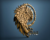 Hawk Dream Catcher, 3D STL Model 15263