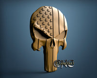 Skull USA, 3D STL Model 15269