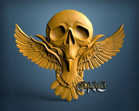 Raven Skull, 3D STL Model 15270