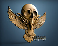 Raven Skull, 3D STL Model 15270