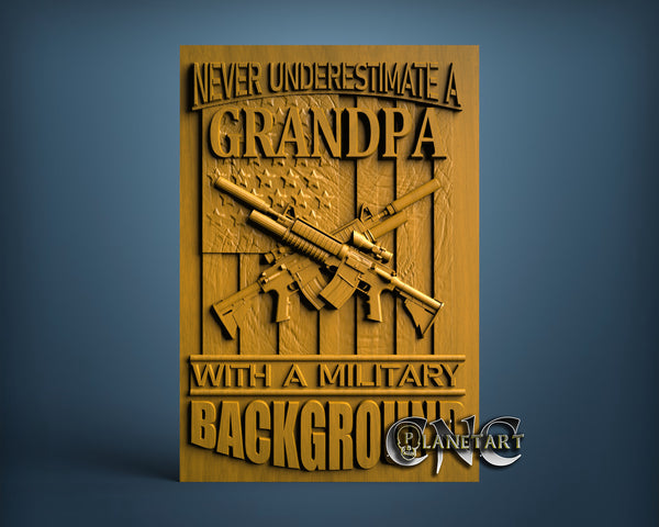 USA Military Grandpa, 3D STL Model 15274