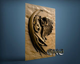 Woman and Dragon, 3D STL Model 15276