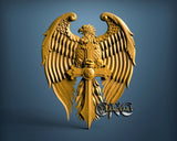 Eagle & Cross, 3D STL Model 15285