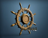 Sea Wheel Clock, 3D STL Model 15287