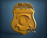 Police Badge, 3D STL Model 15297