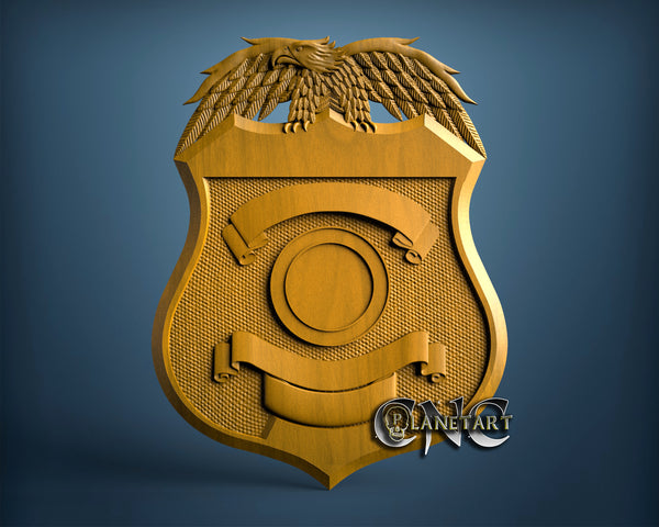 Police Badge, 3D STL Model 15297