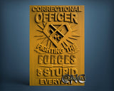 Correctional Officer Plaque, 3D STL Model 15304