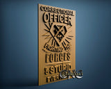 Correctional Officer Plaque, 3D STL Model 15304
