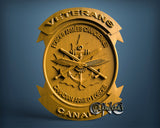 Canadian Army Veterans Badge, 3D STL Model 15306