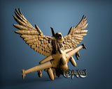 Falcon & Plane, 3D STL Model 15308