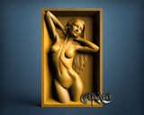 Woman with Frame, 3D STL Model 15323