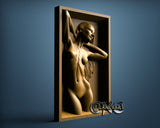 Woman with Frame, 3D STL Model 15323