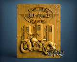 Motorcycles Fuel Station, 3D STL Model 15342
