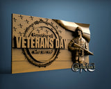 USA Veteran Day, 3D STL Model 15349