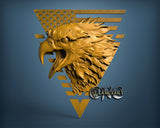 Eagle USA Flag, 3D STL Model 15350