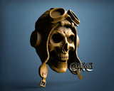 Pilot Skull, 3D STL Model 15356