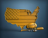 USA Baseball, 3D STL Model 15369