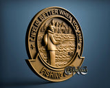 Fishing, 3D STL Model 15373