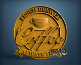 Coffee Table Sign, 3D STL Model 15381