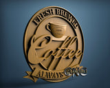 Coffee Table Sign, 3D STL Model 15381