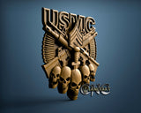USMC Skulls, 3D STL Model 15411