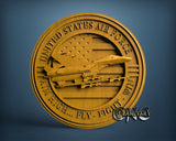 U.S. Air Force Aim High, 3D STL Model 15416