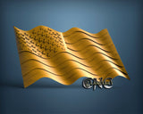 USA Flag, 3D STL Model 15429