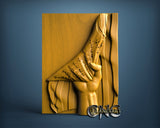 USA Flag and Hand, 3D STL Model 15430