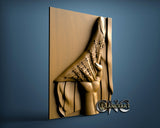 USA Flag and Hand, 3D STL Model 15430