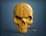 USA Skull, 3D STL Model 15435