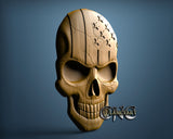 USA Skull, 3D STL Model 15435