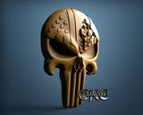 USA Bike Skull, 3D STL Model 15448