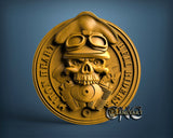 Biker Medallion, 3D STL Model 15452