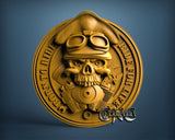 Biker Medallion, 3D STL Model 15453