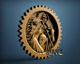 Biker Skull, 3D STL Model 15454