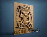 Biker Skull, 3D STL Model 15455