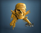 Pirate Skull, 3D STL Model 15473