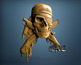 Pirate Skull, 3D STL Model 15473