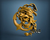 Sea Pirate Skull, 3D STL Model 15474