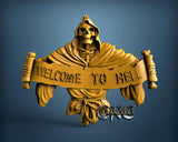 Welcome to Hell Skeleton, 3D STL Model 15480
