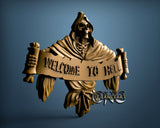 Welcome to Hell Skeleton, 3D STL Model 15480