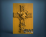 Cross & Rose, 3D STL Model 15485