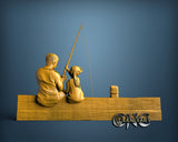Father and Daughter, 3D STL Model 15500