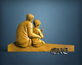 Father and Son, 3D STL Model 15501