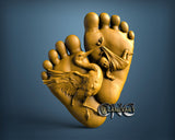 Stork with New Born Baby, 3D STL Model 15502