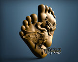 Stork with New Born Baby, 3D STL Model 15502