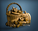 Vegetables Basket, 3D STL Model 15512