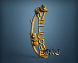 Welcome Signs Bears, 3D STL Model 15546