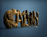 Bears Cabin Sign, 3D STL Model 15547