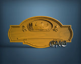 Lake Sign, 3D STL Model 15555